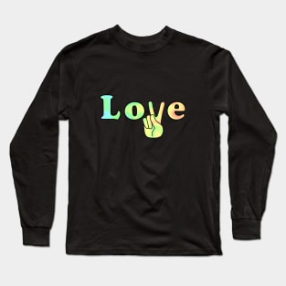 Love And Peace Hand Sign Long Sleeve T-Shirt